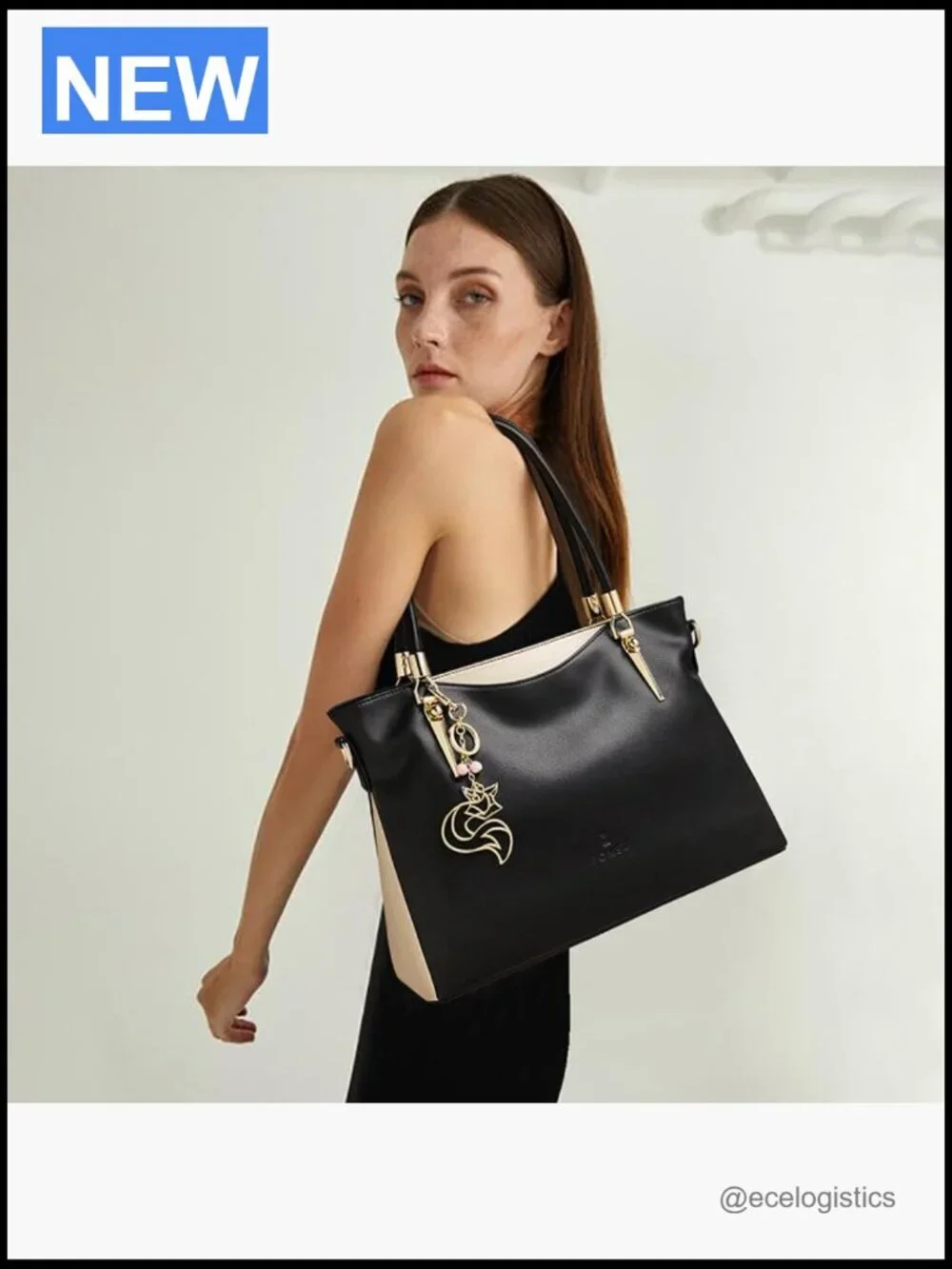Genuine Leather Medium Tote Bag with Top Handles Shoulder Satchel Purse